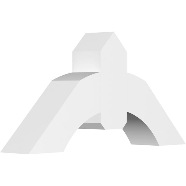 Ekena Millwork Archdale Architectural Grade PVC Gable Bracket, 36"W x 18"H x 6"D x 6"F, 12/12 Pitch GBP036X18X0606ARC00 - main